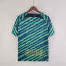 Camisa Seleção Brasil Pré Jogo 2022 - Nike Torcedor Masculina - Verde/Azul