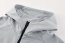 Kit Conjunto Nike Tech Fleece - Jaqueta e Calça- Cinza/Preta