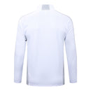 Conjunto Half Ziper Real Madrid 2025/26 - Adidas Jaqueta + Calça - Branca/Cinza