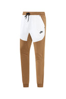 Kit Conjunto Nike Tech Fleece - Jaqueta e Calça- Caramelo/Branca