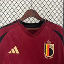 Camisa Seleção Bélgica Home 2024/25 - Adidas Torcedor Masculina - Bordo/Dourado