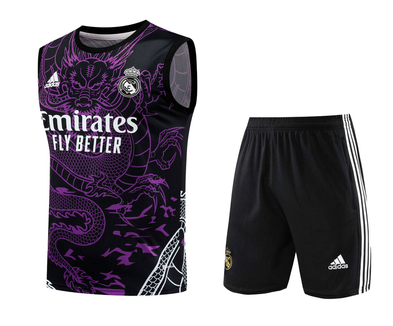 Kit Treino (Regata + Shorts) - Real Madrid 2024/25 Dragon