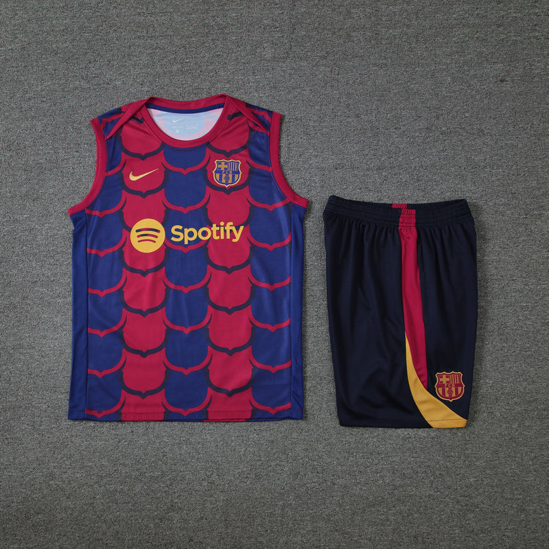 Kit Treino (Regata + Shorts) - Barcelona 2024/25