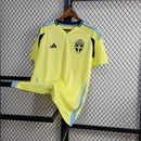 Camisa Seleção Suécia Home 2024/25 - Adidas Torcedor Masculina - Amarela/Azul