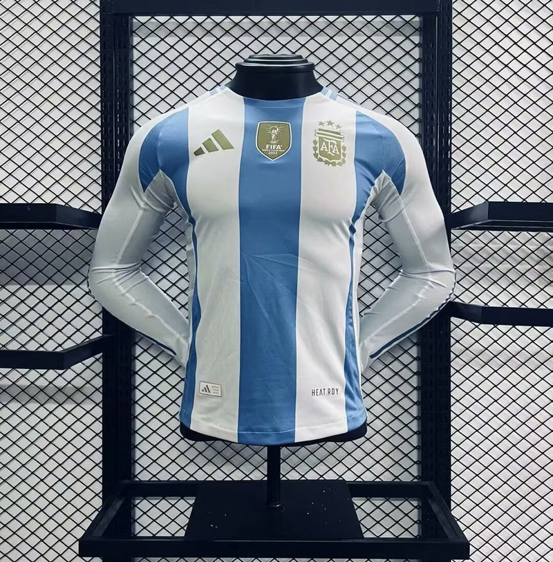Camisa Argentina Home 2024/25 - Versão Jogador - Manga Longa