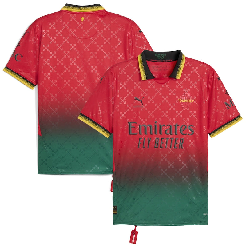 Camisa AC Milan x Off-White 2024/25 - Puma Torcedor Masculino