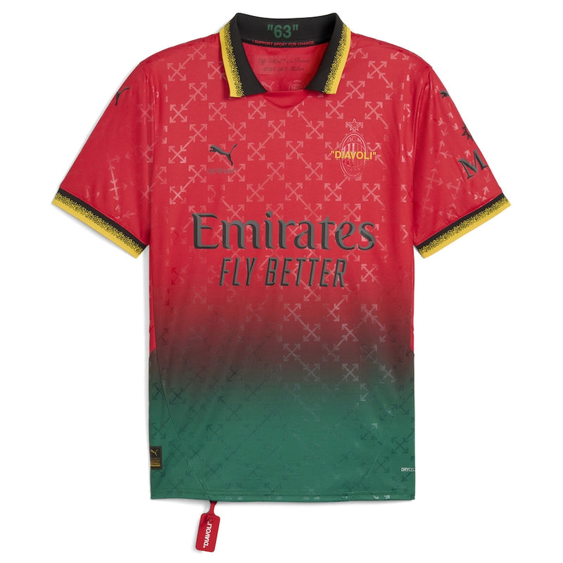 Camisa AC Milan x Off-White 2024/25 - Puma Torcedor Masculino