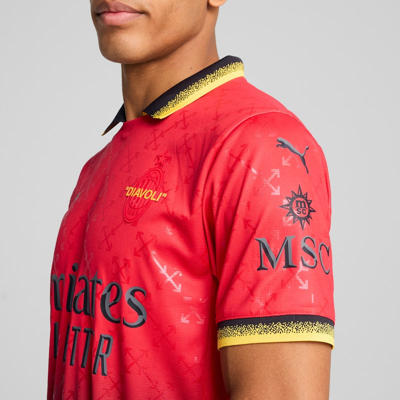 Camisa AC Milan x Off-White 2024/25 - Puma Torcedor Masculino