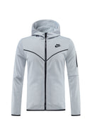 Kit Conjunto Nike Tech Fleece - Jaqueta e Calça- Cinza/Preta