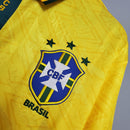Camisa Pronta Entrega Seleção Brasil Home 1991/93 - Umbro Retrô Masculina - Amarela/Verde