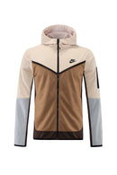 Kit Conjunto Nike Tech Fleece - Jaqueta e Calça- Marrom/Cinza