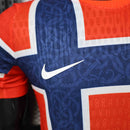 Camisa Seleção Noruega Home 2026/27 - Nike Jogador Masculina - Vermelha/Azul
