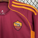 Camisa Roma Home 2025/26 - Adidas Torcedor Masculina - Bordo/Laranja