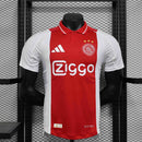 Camisa Ajax Home 2024/25 - Adidas Jogador Masculina - Branca/Vermelha