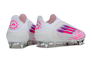 Chuteira Campo Adidas F50 - Trava Mista - Branca/Rosa