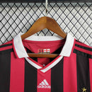 Camisa Pronta Entrega AC Milan Home 2009/10 - Adidas Retrô Masculina - Vermelha/Preta