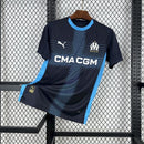 Camisa Pronta Entrega Olympique de Marseille Away 2025/26 - Puma Torcedor Masculina - Preta/Azul