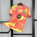 Camisa Barcelona Treino 2025/26 - Nike Torcedor Masculina - Laranja/Amarela