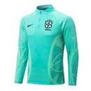 Conjunto Half Ziper Seleção Brasil 2022/23 - Nike Jaqueta + Calça - Vede/Azul