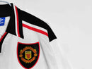 Camisa Manga Longa Manchester United Away 1998/99 - Umbro Retrô Masculina - Branca/Preta