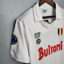 Camisa Napoli Away 1987/88 - NR Retrô Masculina - Branca