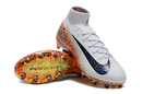 Chuteira Campo Pronta Entrega Nike Air Zoom Mercurial Superfly Elite - Branca/Laranja