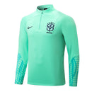 Conjunto Half Ziper Seleção Brasil 2022/23 - Nike Jaqueta + Calça - Vede/Azul