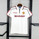Camisa Manchester United 1998/99 - Umbro Retrô Masculina - Branca/Preta