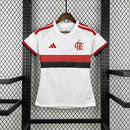 Camisa Flamengo Away 2026/27 - Adidas Torcedor Feminina - Branca/Vermelha