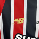 Camisa Pronta Entrega São Paulo Away 2025/26 - New Balace Torcedor Masculina - Vermelha/Preta