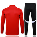 Conjunto de Treino Half Ziper Liverpool 2025/26 - Adidas Jaqueta + Calça - Vermelha/Preta