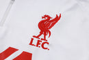Conjunto de Treino Half Ziper Liverpool 2025/26 - Adidas Jaqueta + Calça - Branca/Preta