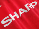 Camisa Manga Longa Manchester United Home 1994/96 - Umbro Retrô Masculina - Vermelha/Preta