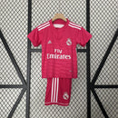 Kit Infantil Real Madrid Away 2014/15 - Adidas Retrô - Rosa