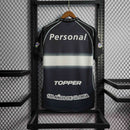Camisa Olympia Away 2002/03 - Topper Retrô Masculina - Preta/Branca