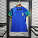 Camisa Pronta Entrega Brasil Away 2022/23 - Nike Torcedor Feminina - Azul/Verde