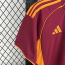 Camisa Roma Home 2025/26 - Adidas Torcedor Masculina - Bordo/Laranja