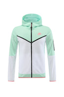 Kit Conjunto Nike Tech Fleece - Jaqueta e Calça- Verde/Branca