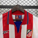 Camisa Atlético de Madrid Home 1998/99 - Reebok Retrô Masculina - Vermelha/Branca