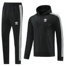 Kit Conjunto Adidas Tech Fleece - Jaqueta e Calça- Preta/Branca