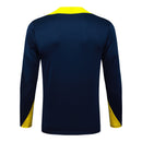 Conjunto de Treino Half Ziper Atlético de Madrid 2025/26 - Nike Jaqueta + Calça - Azul/Amarela