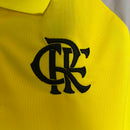 Camisa Polo Flamengo Treino 2025/26 - Adidas Torcedor Masculina - Amarela/Cinza