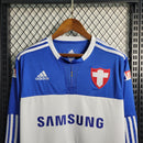 Camisa Palmeiras Manga Longa 2014/15 - Adidas Retrô Masculina - Azul/Branca