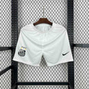 Shorts Santos Home 2011/12 - Nike Retrô Masculina - Branca/Preta