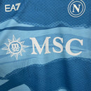 Camisa Pronta Entrega Napoli Edição Especial 2025/26 - EA7 Torcedor Masculina - Azul/Branca