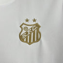 Camisa Pronta Entrega Santos Edição Pelé 2025/26 - Torcedor Masculina - Branca/Dourado