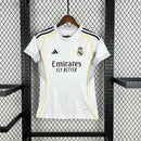 Camisa Real Madrid Home 2025/26 - Adidas Torcedor Feminina - Branca/Preta
