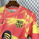 Camisa Barcelona Treino 2025/26 - Nike Torcedor Masculina - Laranja/Amarela