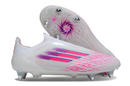 Chuteira Campo Adidas F50 - Trava Mista - Branca/Rosa