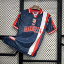 Camisa Atlético de Madrid Away 1998/99 - Reebok Retrô Masculina - Azul/Vermelha
